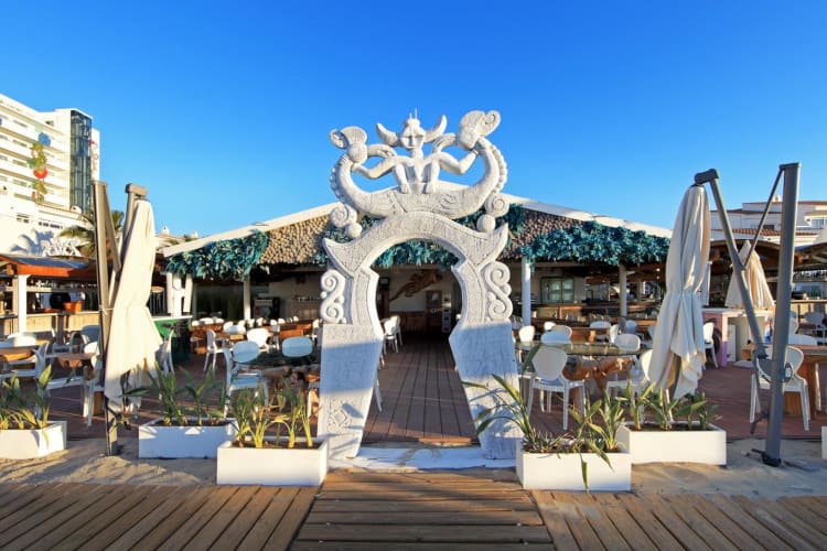Beach club entrance